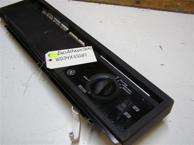 GE DISHWASHER WD34X10081 WD21X10013 WD9X349 WD21X652 WD21X10261 ESCUTCHEON BLACK GE DISHWASHER WD34X10081 WD21X10013 WD9X349 WD21X652 WD21X10261 ESCUTCHEON BLACK